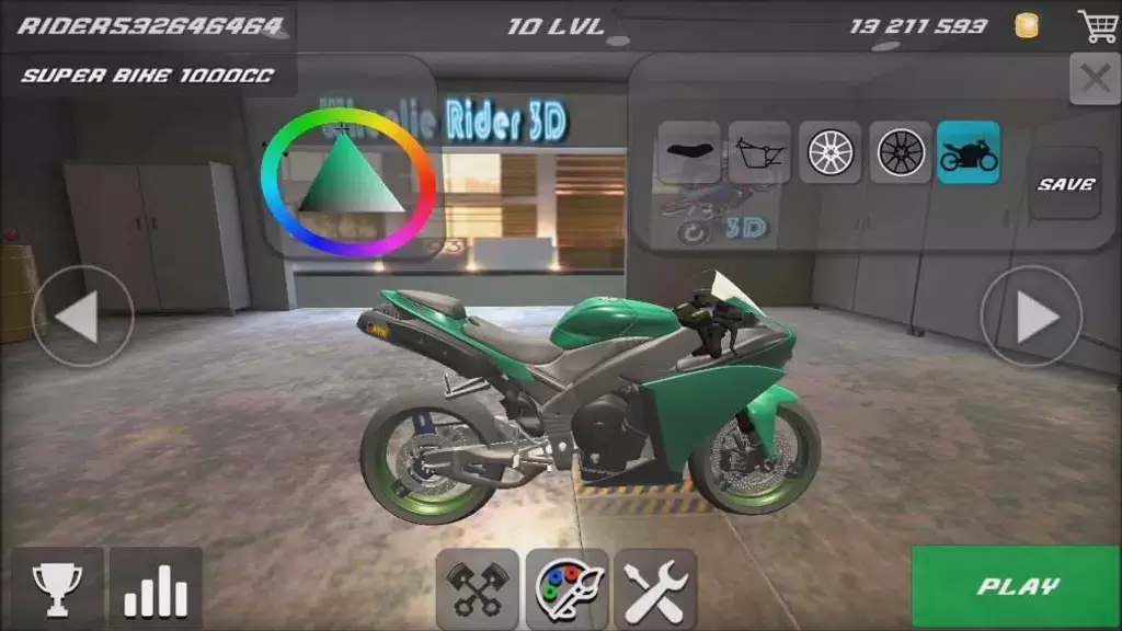 Wheelie Bike 3D game ekran görüntüsü 2