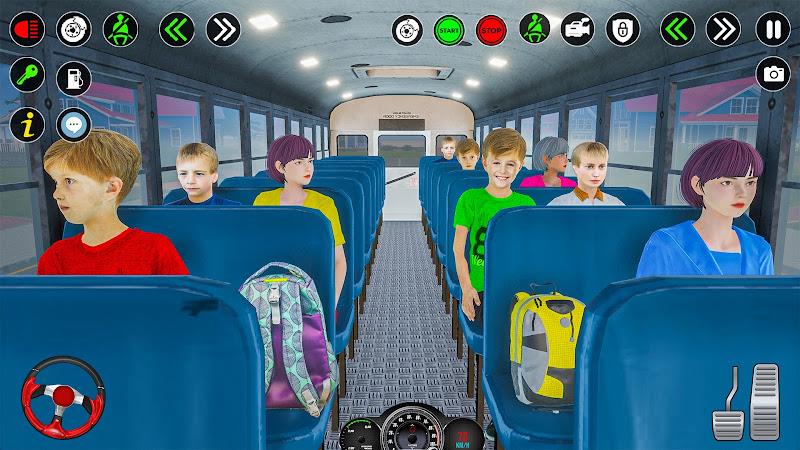 School Bus Driving Games 3D ảnh chụp màn hình 3