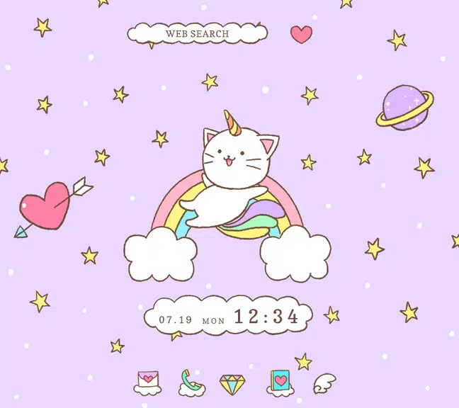 Caticorn Theme +HOME zrzut ekranu 1