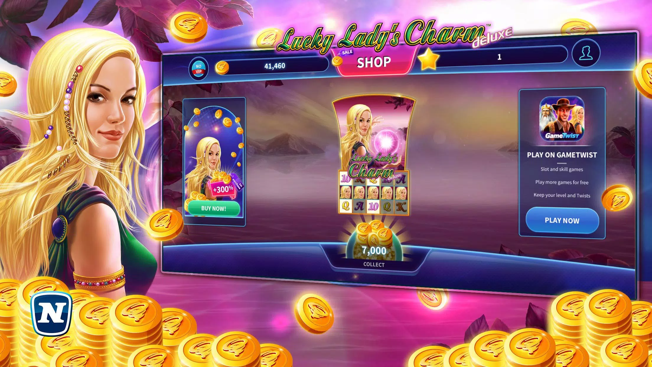 Lucky Lady’s Charm Deluxe Slot captura de pantalla 