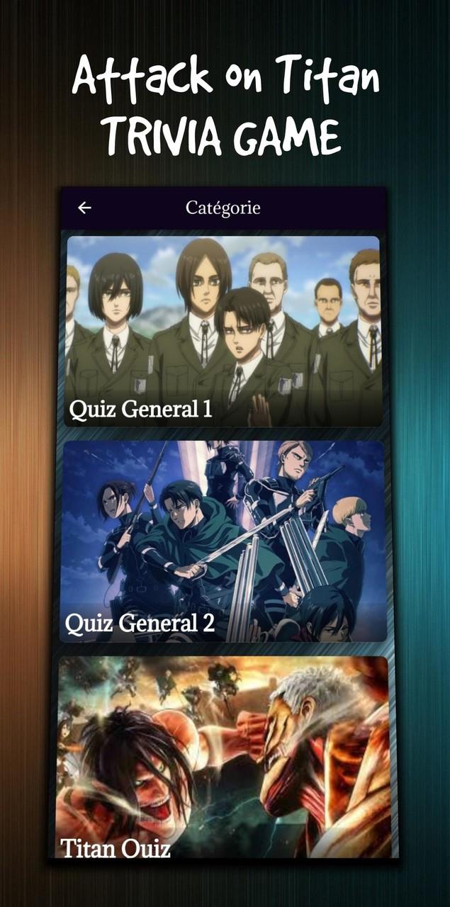 attack on titan character quiz Captura de pantalla 1