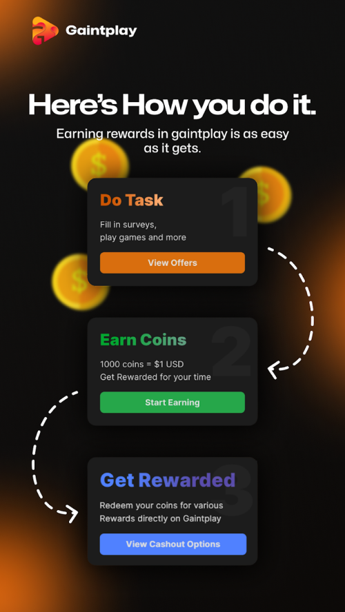 Gaintplay - Make Money Now স্ক্রিনশট 1