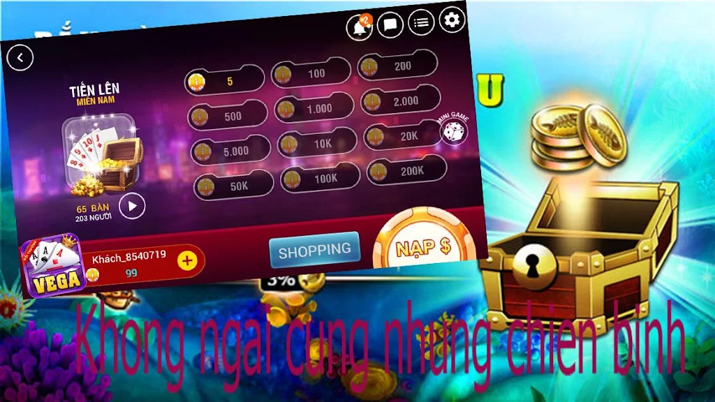 VEGA - Game danh bai doi thuong Screenshot 1