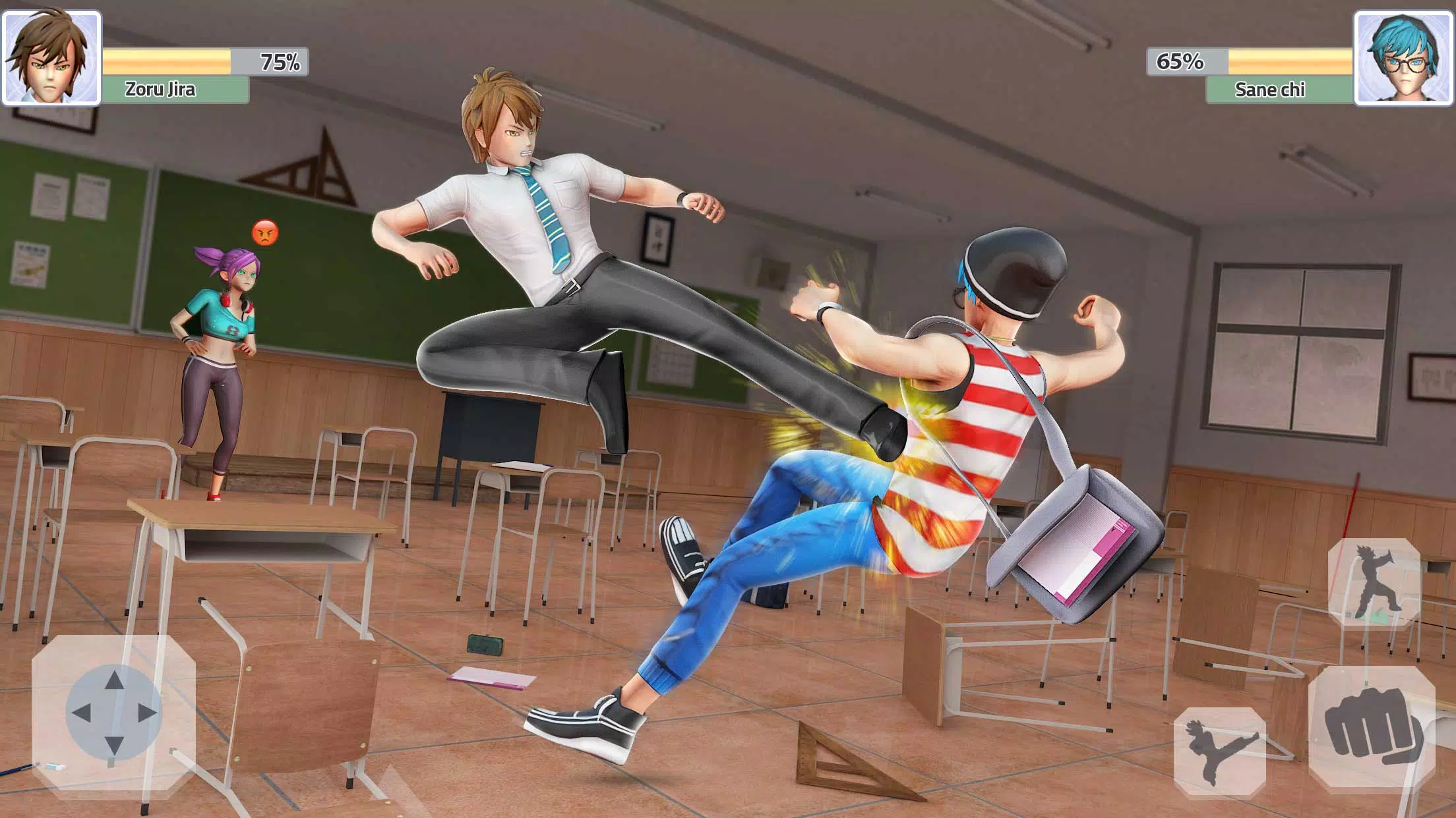 High School Fighting Game captura de pantalla 