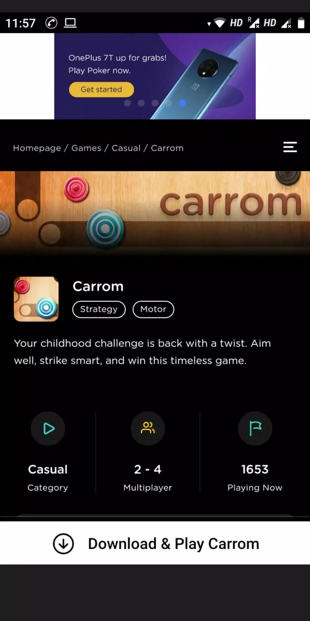 GetMega Carrom Party screenshot 1