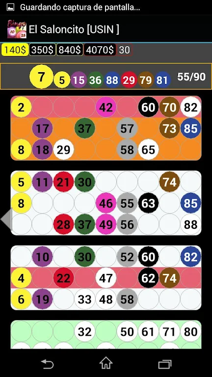 Screenshot Bingo UsuBingo 2