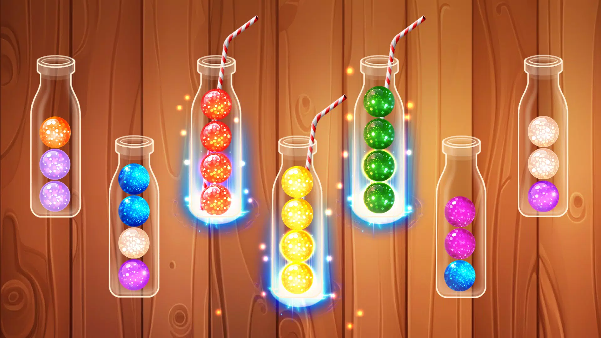 Color Ball Sort Wooden Puzzle screenshot 1