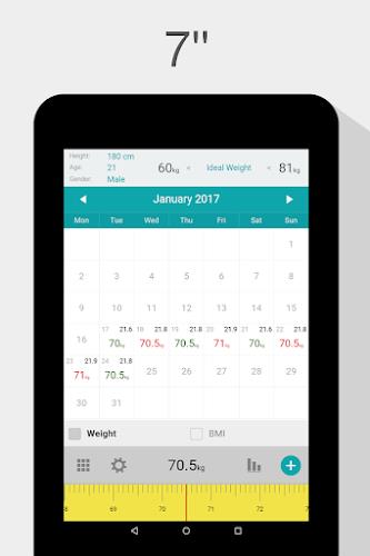 Weight Calendar ảnh chụp màn hình 2