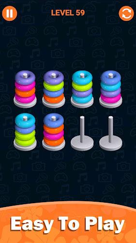 Stacolor: Hoop Stack Ring Game captura de pantalla 