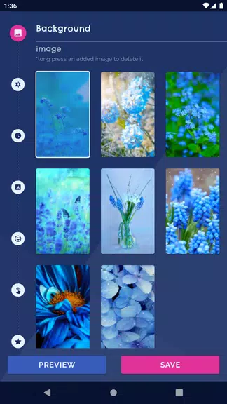 Blue Flowers Live Wallpaper স্ক্রিনশট 1