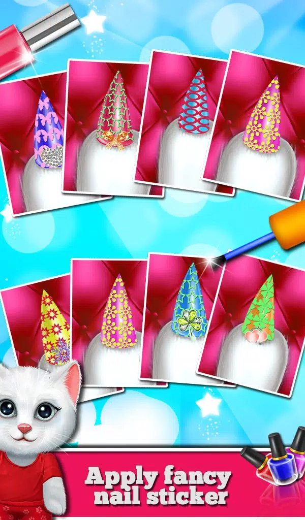 Kitty Nail Salon Daycare Cute captura de pantalla 