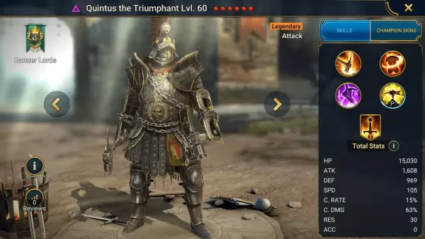 Quintus The Triumphant: Top Builds, Otheries และ Artifacts สำหรับ Raid: Shadow Legends (PVE & PVP)