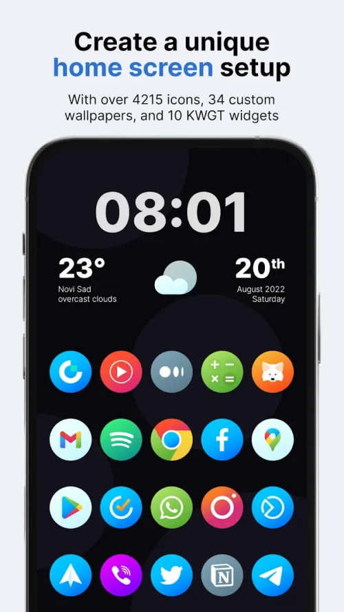 Hera Icon Pack: Circle Icons স্ক্রিনশট 1