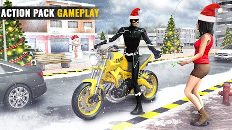 Superhero Bike Taxi: Bike Game captura de pantalla 