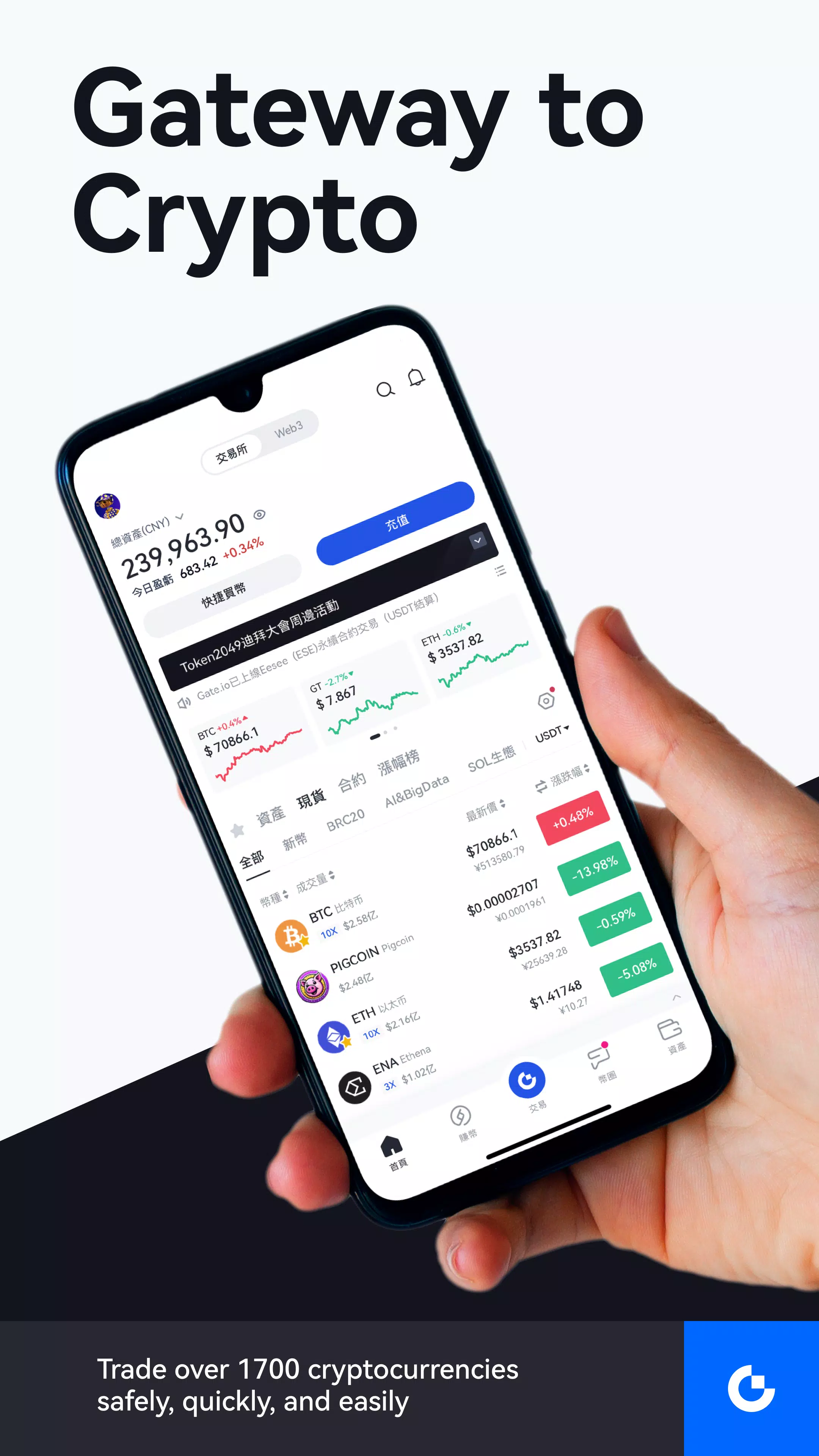 Gate.io - Buy Bitcoin & Crypto स्क्रीनशॉट 1