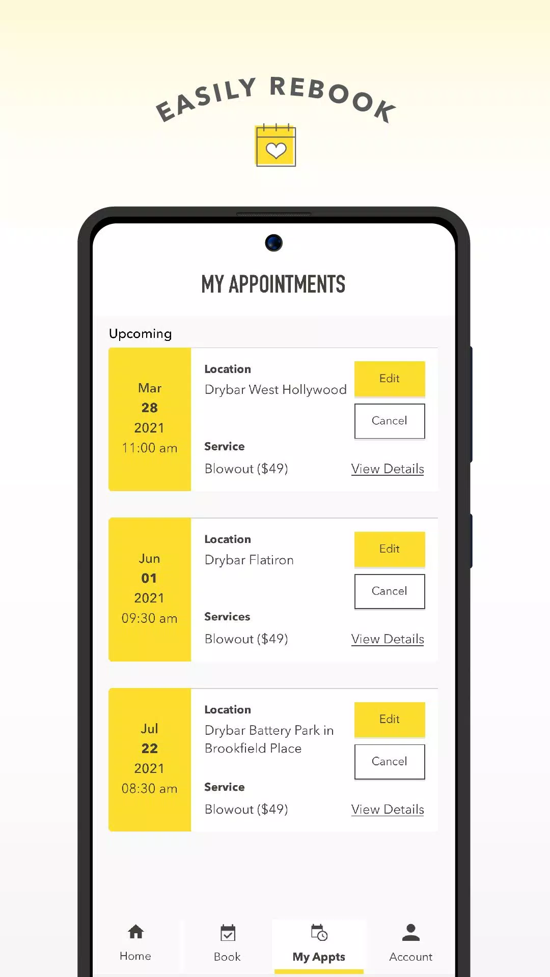 Drybar ဖန်သားပြင်ဓာတ်ပုံ 4