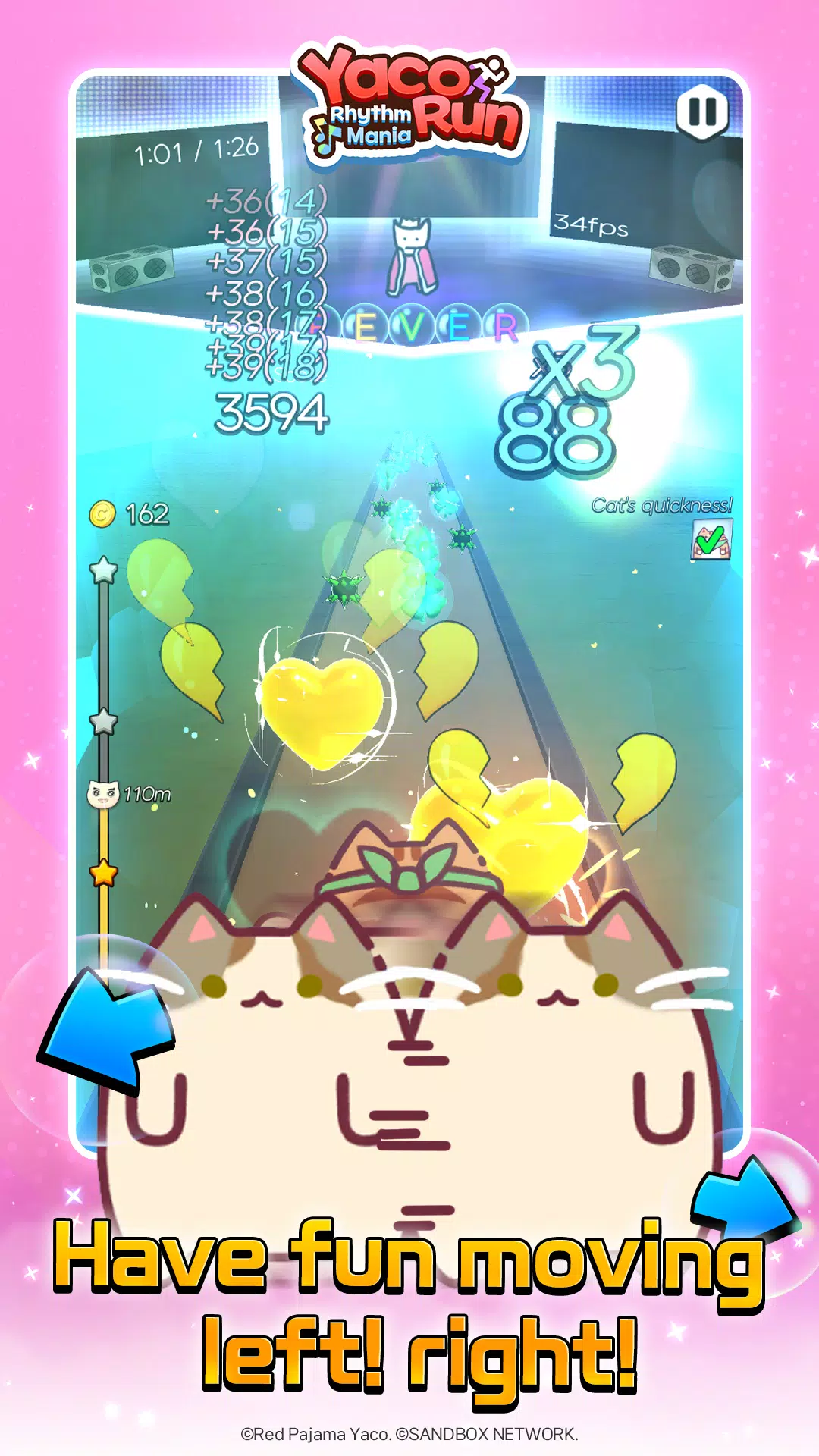 Screenshot Yaco Run Rhythm - Cat SnackBar 1