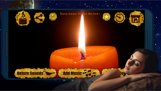 Night Light | Candle Fireplace ဖန်သားပြင်ဓာတ်ပုံ 1