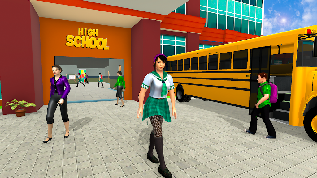 High School Girl Simulator 3D ekran görüntüsü 1