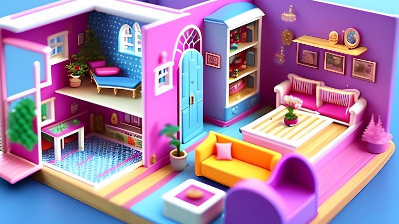 Doll House Design Doll Games captura de pantalla 