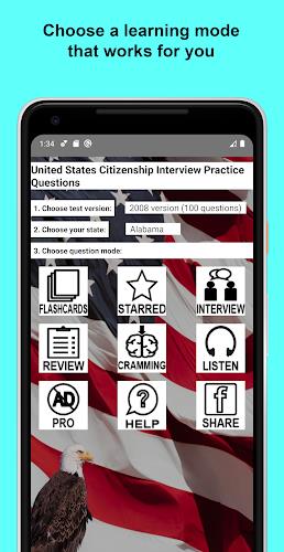 US Citizenship Test 2024 captura de pantalla 