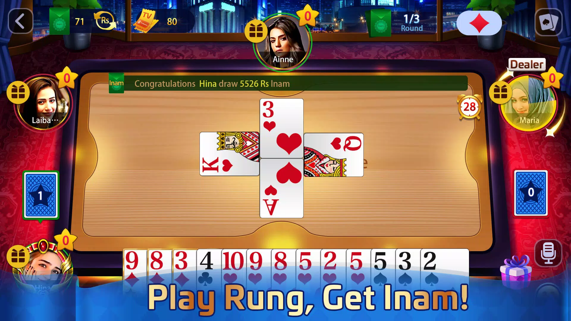 Screenshot Rung king live Hokm CourtPiece 1