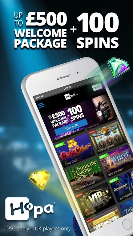 Hopa Casino – Online Slots, Live Casino & Roulette Screenshot 1