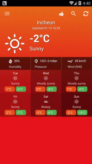 Weather South Korea スクリーンショット 3