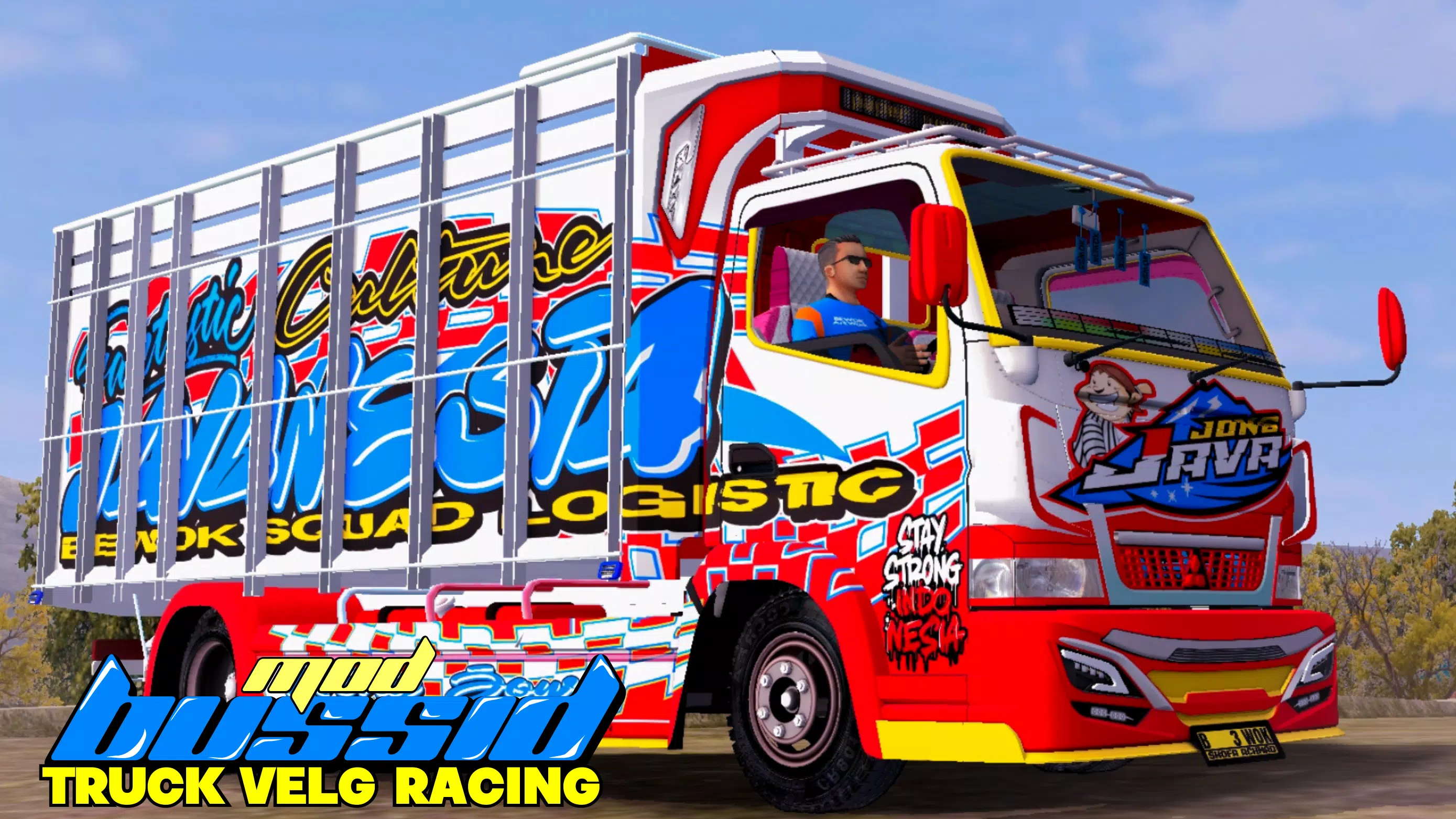 Mod Bussid Truck Velg Racing captura de pantalla 