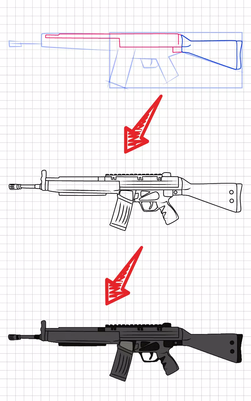 How to draw weapons step by st应用截图第3张