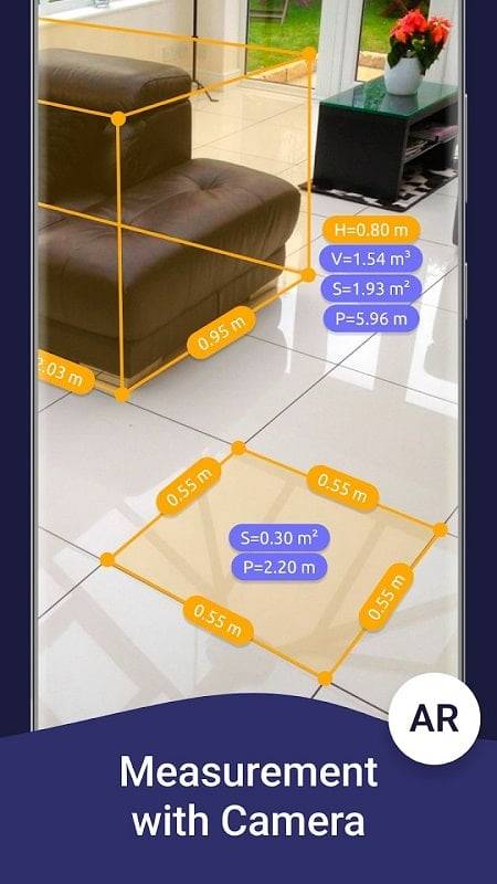 AR Ruler: 测量尺,尺子量度,直尺量度,ar量度器应用截图第4张