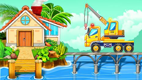 Build a House-Kids Truck Games স্ক্রিনশট 1