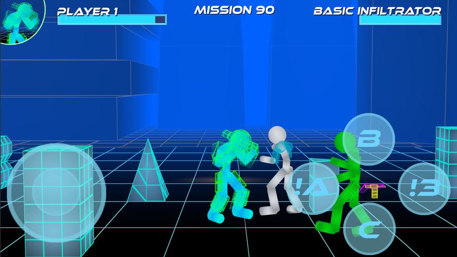 Stickman Neon Street Fighting Screenshot 2