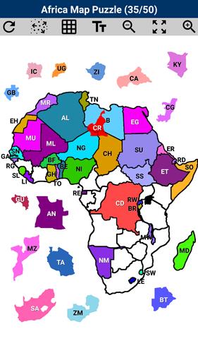 Africa Map Puzzle Screenshot 2