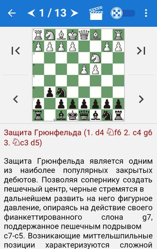 Chess Tactics in Grünfeld Def. экрана 1