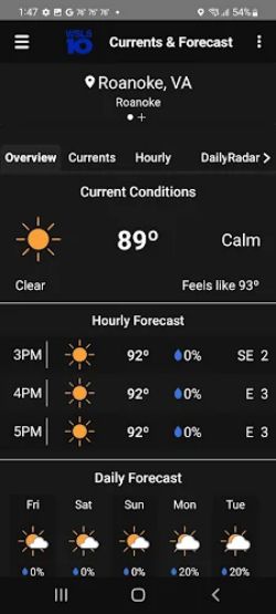 WSLS 10 Roanoke Weather ảnh chụp màn hình 2