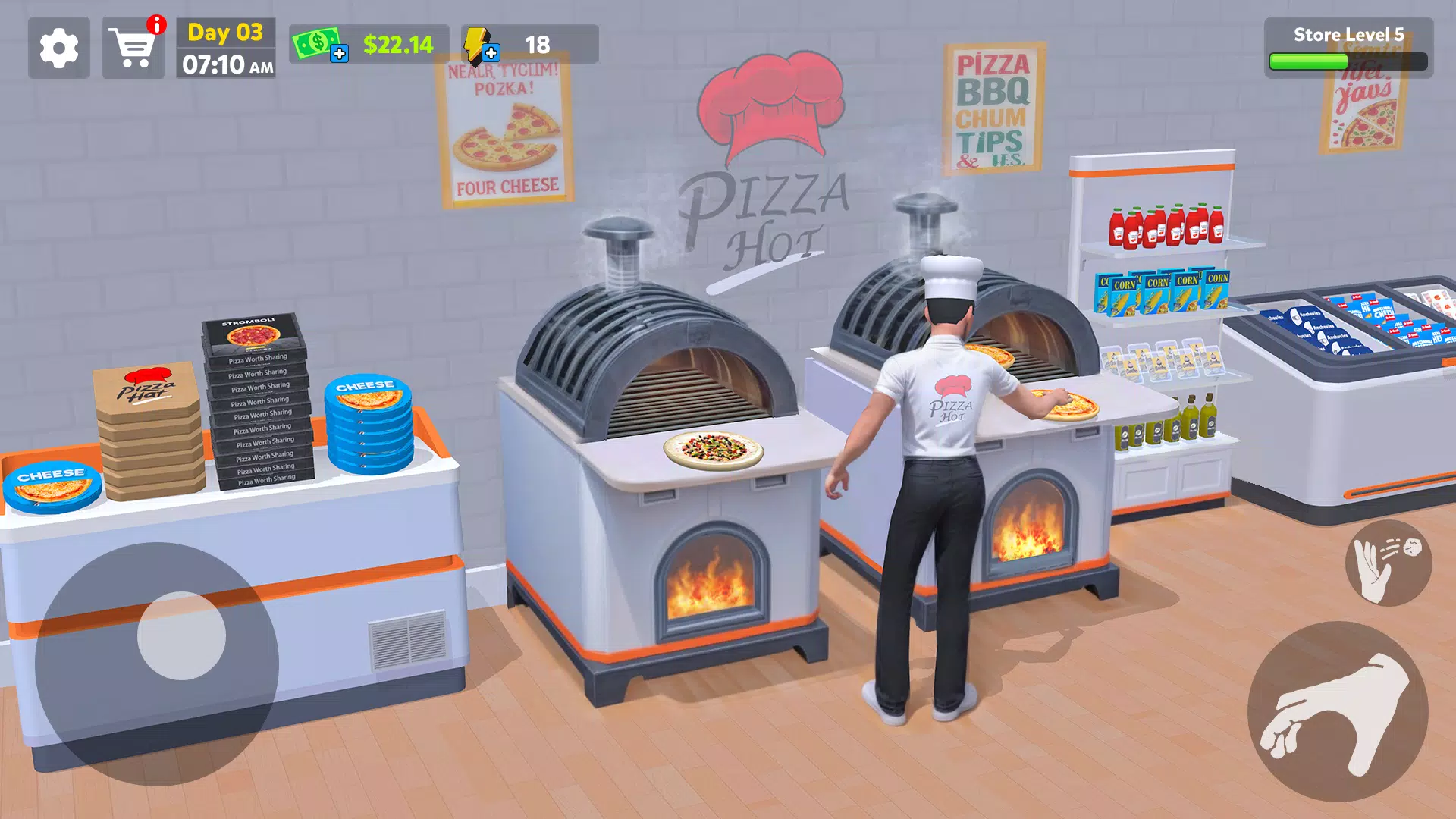 Pizza Shop Simulator 3D экрана 2