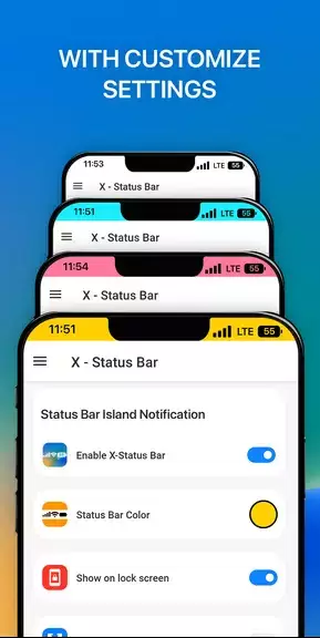 iCenter iOS 16: X - Status Bar Screenshot 1