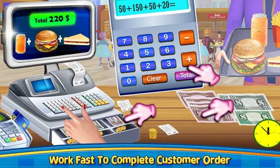 High School Cafe Cashier Games captura de pantalla 