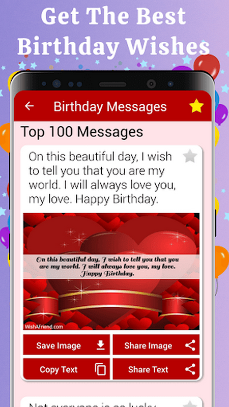 Birthday Cards & Messages Wish screenshot 2