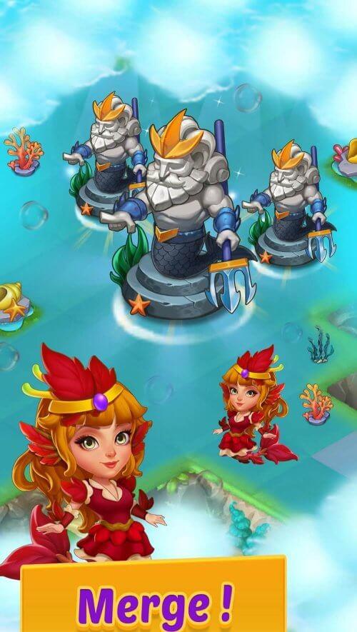 Merge Mermaids-magic puzzles captura de pantalla 