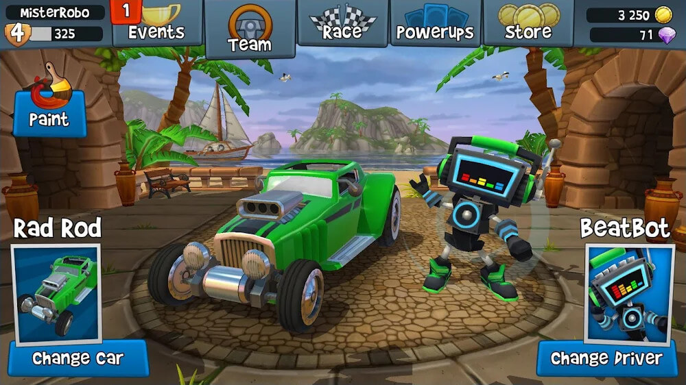 Beach Buggy Racing 2 Mod ဖန်သားပြင်ဓာတ်ပုံ 3