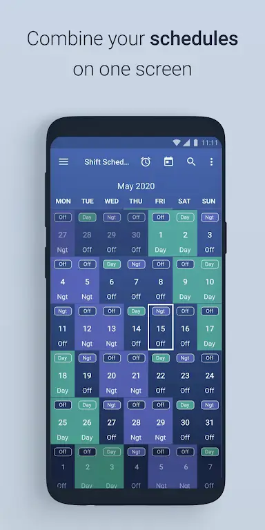 Screenshot Shift Work Schedule Calendar 2