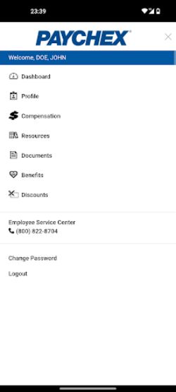 Screenshot Paychex Oasis Employee Connect 1