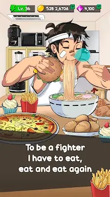 Food Fighter Clicker Games স্ক্রিনশট 1