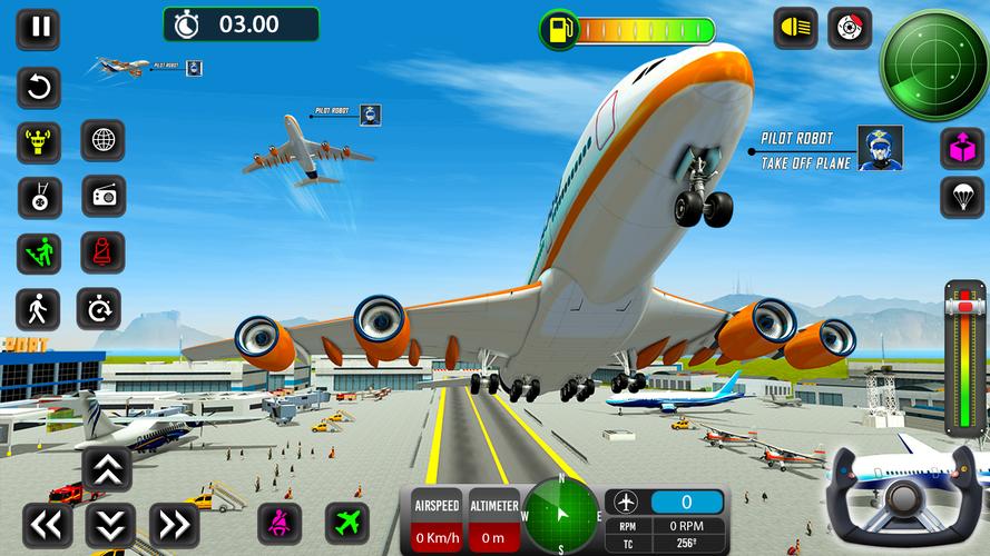 Roboter-Pilot-Flugzeug-Spiele Screenshot 3