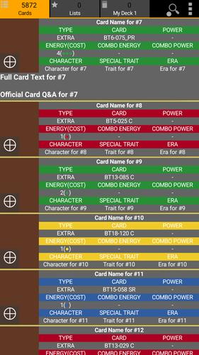 Database for Super Ball TCG ဖန်သားပြင်ဓာတ်ပုံ 2