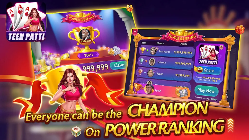 Teen Patti Indian 3 Patti Game captura de pantalla 