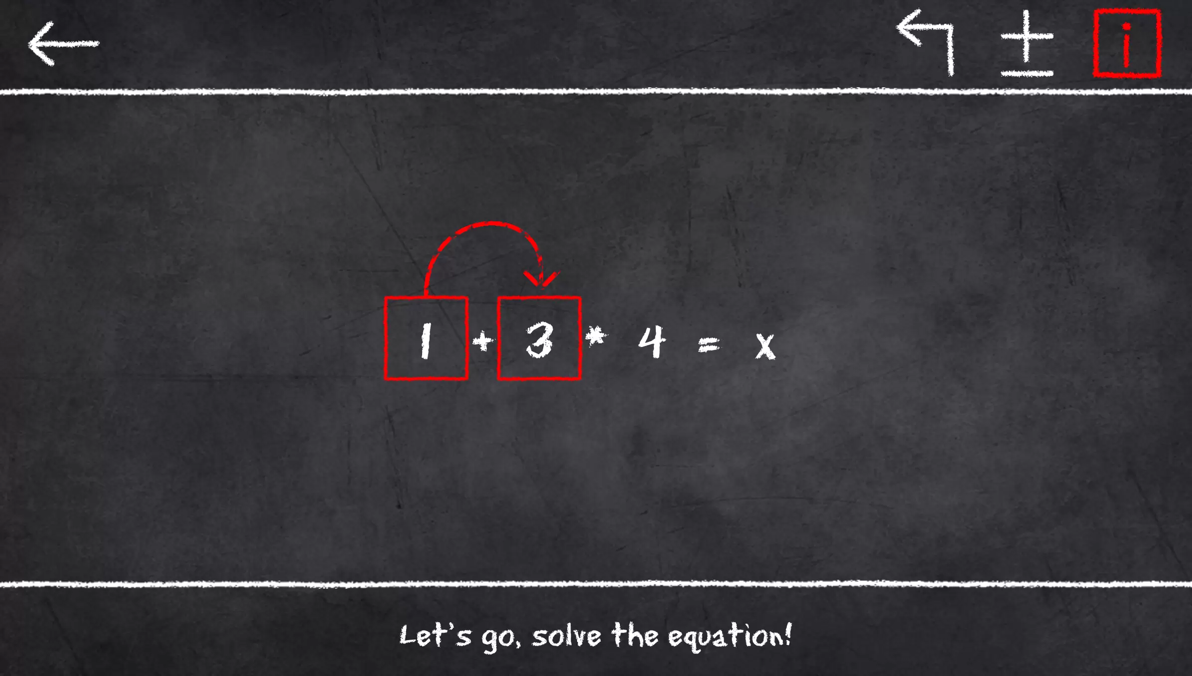 x=1: Learn to solve equations Screenshot 2