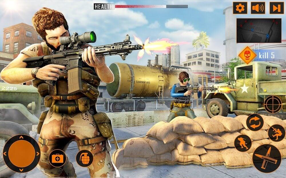 Commando Gun Shooting Games 3D ဖန်သားပြင်ဓာတ်ပုံ 3